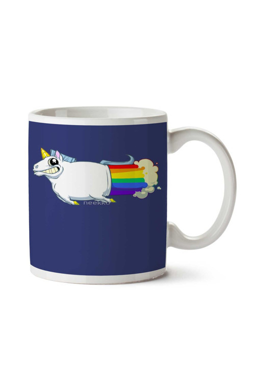 Art hedi̇ye Unicorn Gökkuşağı Osuruk İki Tarafı Baskılı Kupa Bardak