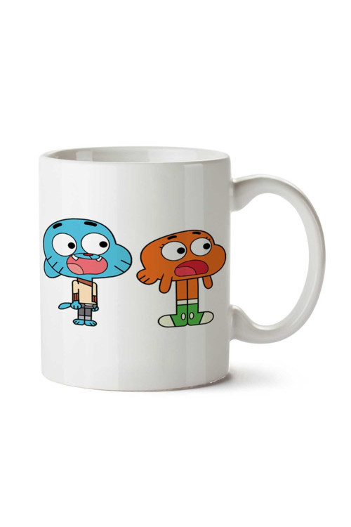 Art hedi̇ye Gumball Karakter İki Tarafı Baskılı Kupa Bardak