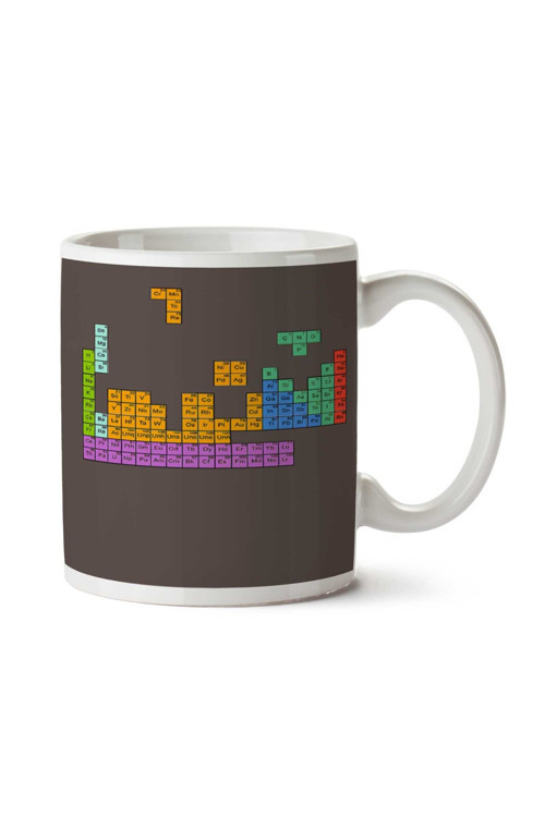 Art hedi̇ye Tetris Periyodik Cetvel İki Tarafı Baskılı Kupa Bardak