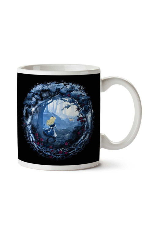 Art hedi̇ye Follow The White Rabbit Alice In Wonderland İki Tarafı Baskılı Kupa Bardak