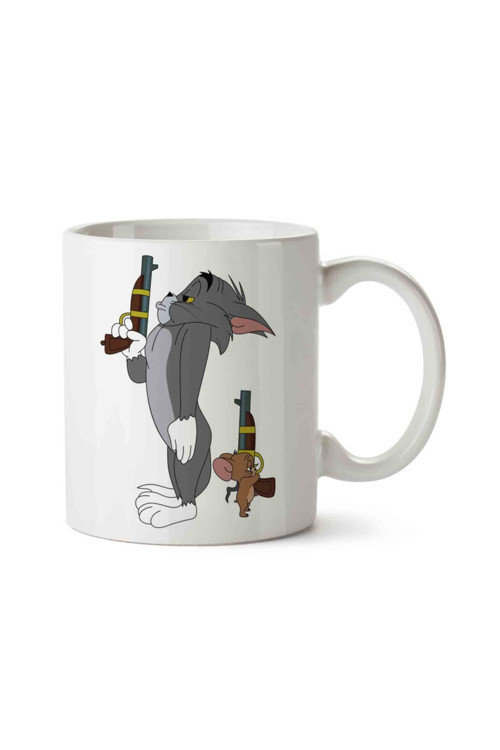 Art hedi̇ye Tom And Jerry 2 İki Tarafı Baskılı Kupa Bardak
