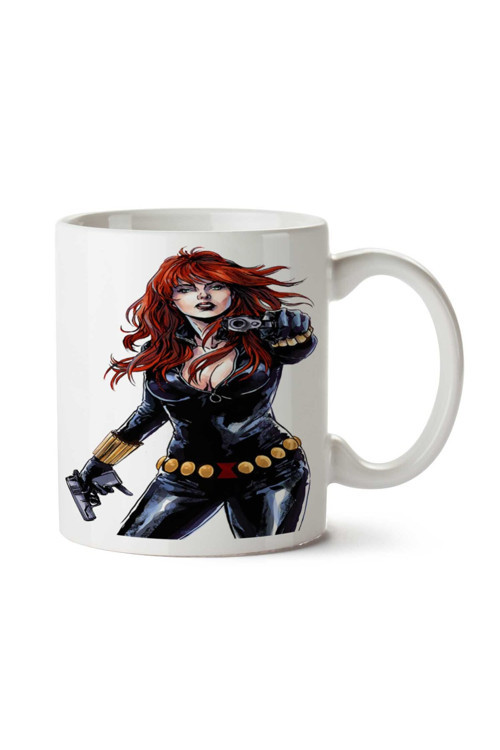 Art hedi̇ye Black Widow.png iki Tarafı Baskılı Kupa Bardak