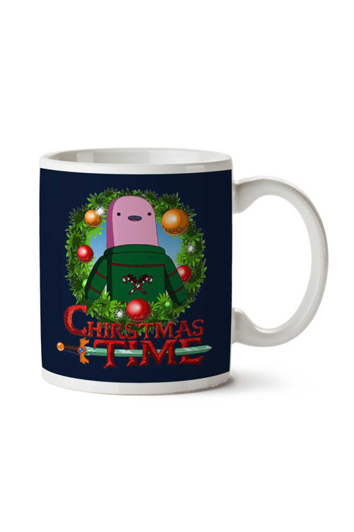 Art hedi̇ye Adventure Christmas Time Wreath Shelby Cartoon Network İki Tarafı Baskılı Kupa Bardak