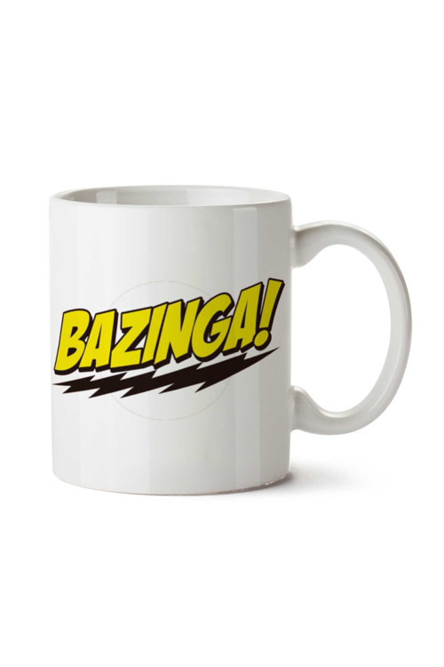Art hedi̇ye Bazinga The Big Bang Theory.png iki Tarafı Baskılı Kupa Bardak