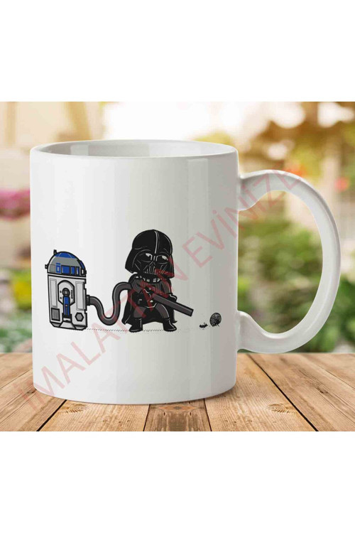 Art hedi̇ye Star Wars R2 D2 Hoover Darth Death Star İki Tarafı Baskılı Kupa Bardak