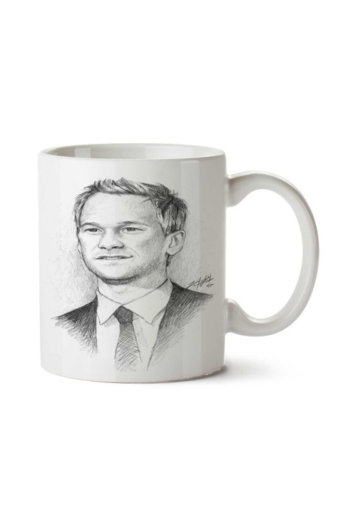 Art hedi̇ye Barney Stinson Karakalem iki Tarafı Baskılı Kupa Bardak