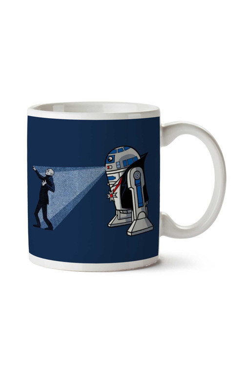 Art hedi̇ye Nos4 R2 D2 Count Orlok Droid Vampyre Star Wars İki Tarafı Baskılı Kupa Bardak