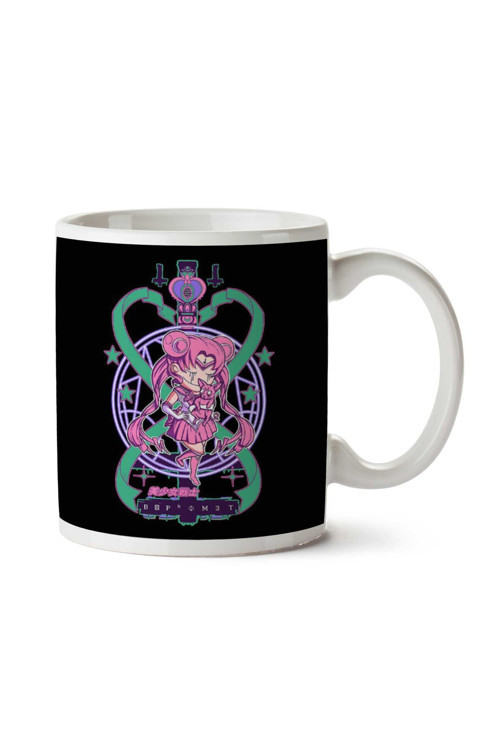 Art hedi̇ye Blackened Sailor Moon Baphomet İki Tarafı Baskılı Kupa Bardak