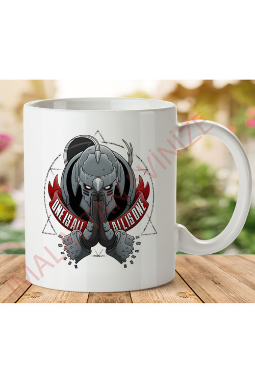 Art hedi̇ye Biri Tümü Bir Dolum Metal Alchemist İki Tarafı Baskılı Kupa Bardak