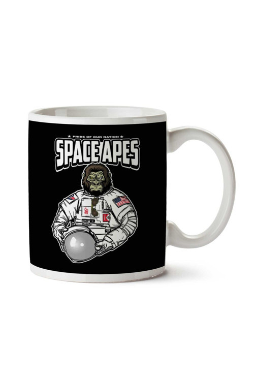 Art hedi̇ye Space Apes İki Tarafı Baskılı Kupa Bardak