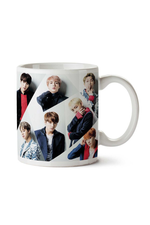 Art hedi̇ye BTS 7'li Bangtan Boys iki Tarafı Baskılı Kupa Bardak