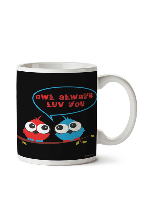 Art hedi̇ye Owl always luv you İki Tarafı Baskılı Kupa Bardak