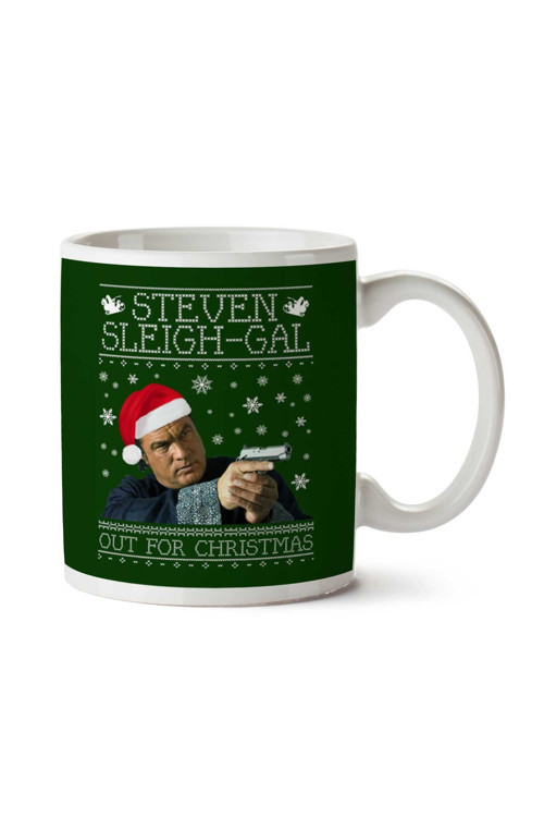 Art hedi̇ye Steven Sleigh Gal Seagal Christmas Knit İki Tarafı Baskılı Kupa Bardak