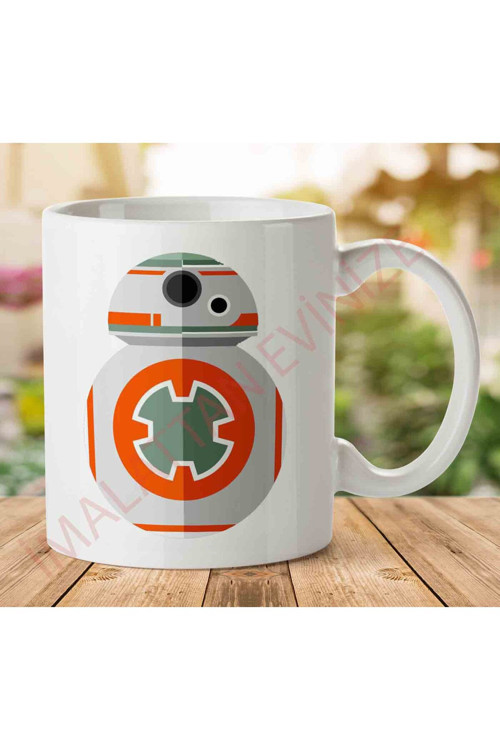Art hedi̇ye 1-2031 Star Wars BB8 Droid Episode VII The Force Awakensjpeg İki Tarafı Baskılı Kupa Bardak.jpg