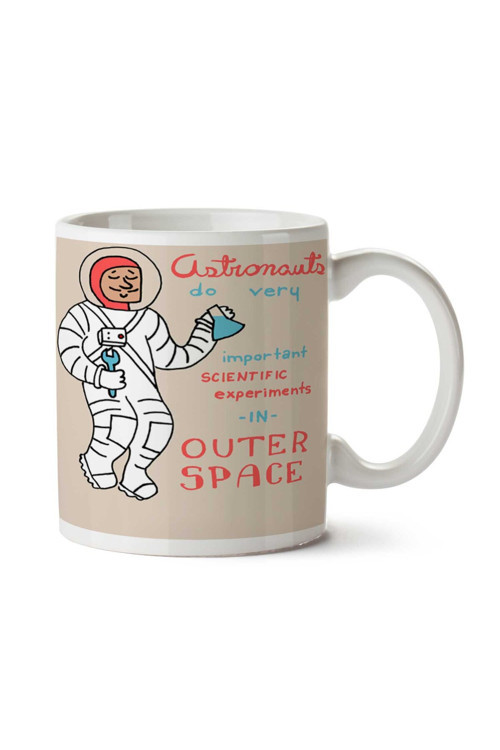 Art hedi̇ye Bilimsel Astronot İki Tarafı Baskılı Kupa Bardak