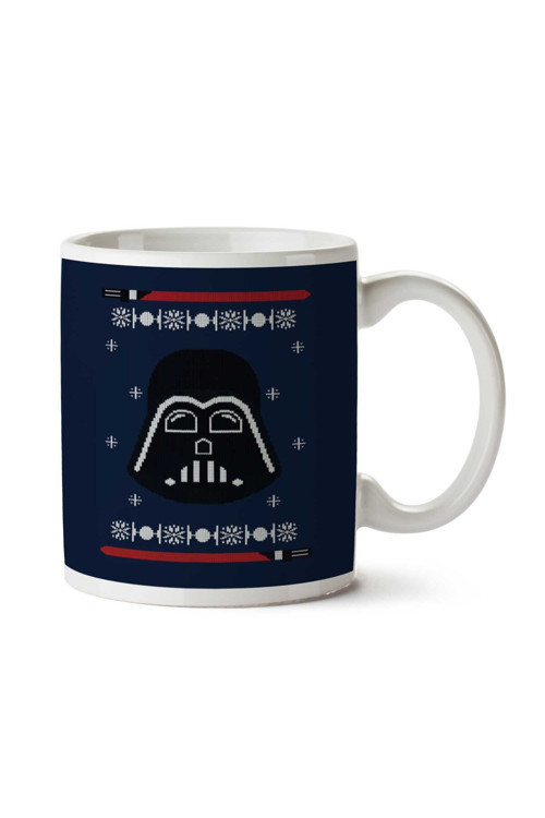 Art hedi̇ye Darth Vader Light Saber Star Wars Christmas Knit İki Tarafı Baskılı Kupa Bardak