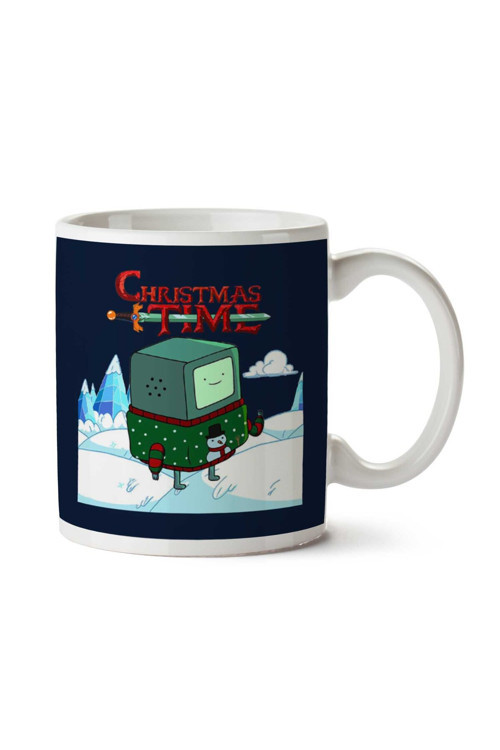 Art hedi̇ye Adventure Christmas Time Beemo Ice World Cartoon Network İki Tarafı Baskılı Kupa Bardak