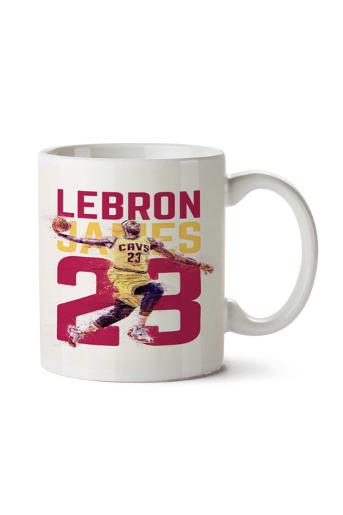 Art hedi̇ye LeBron James 23 Numara.png iki Tarafı Baskılı Kupa Bardak