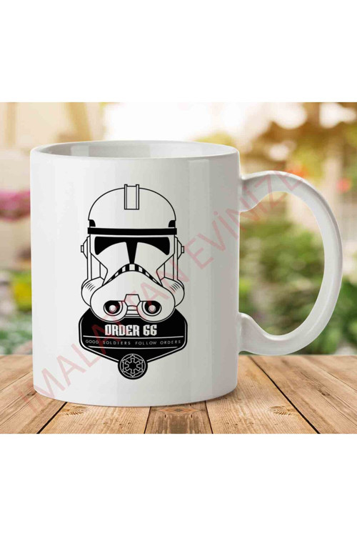 Art hedi̇ye 1-2092 Storm Trooper 66 No Black Star Wars İki Tarafı Baskılı Kupa Bardak.jpg