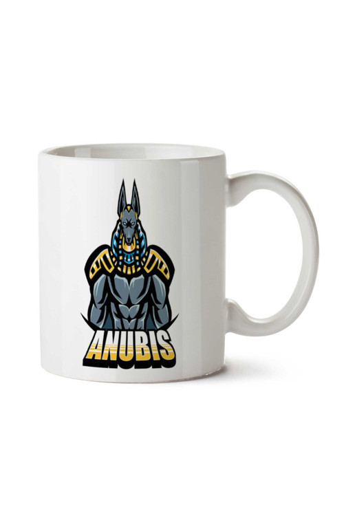 Art hedi̇ye Anubis (2) iki Tarafı Baskılı Kupa Bardak