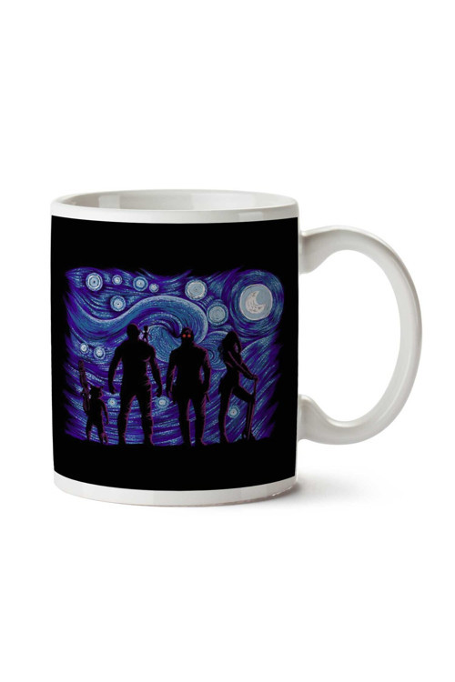 Art hedi̇ye Starry Night Guardians Of The Galaxy İki Tarafı Baskılı Kupa Bardak