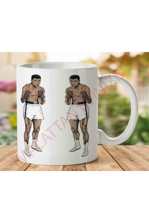 Art hedi̇ye Muhammed Ali Antreman İki Tarafı Baskılı Kupa Bardak.jpg