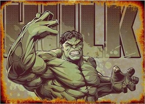 Hulk Tasarım Ahşap Poster 20x30