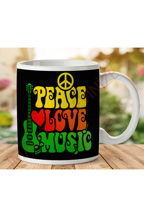 Art hedi̇ye 1-364 PEACE LOVE MUSIC İki Tarafı Baskılı Kupa Bardak.jpg