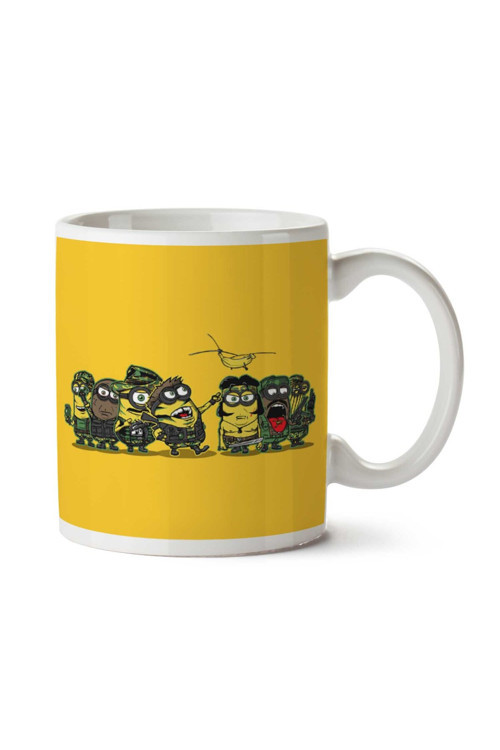 Art hedi̇ye Minions Meat Grinder Platoon İki Tarafı Baskılı Kupa Bardak