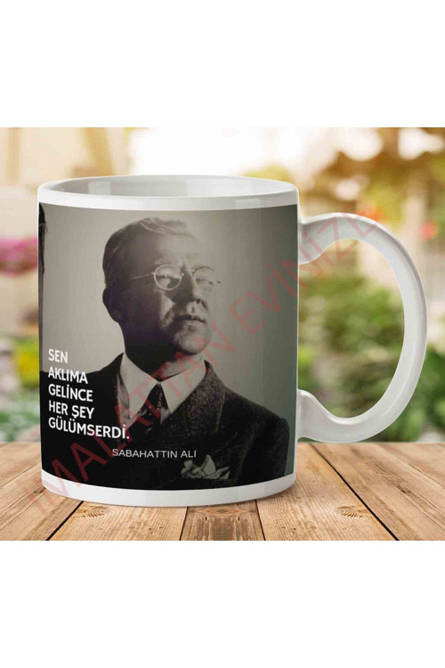 Art hedi̇ye Sabahattin Ali Sen Aklıma Gelince İki Tarafı Baskılı Kupa Bardak.jpg