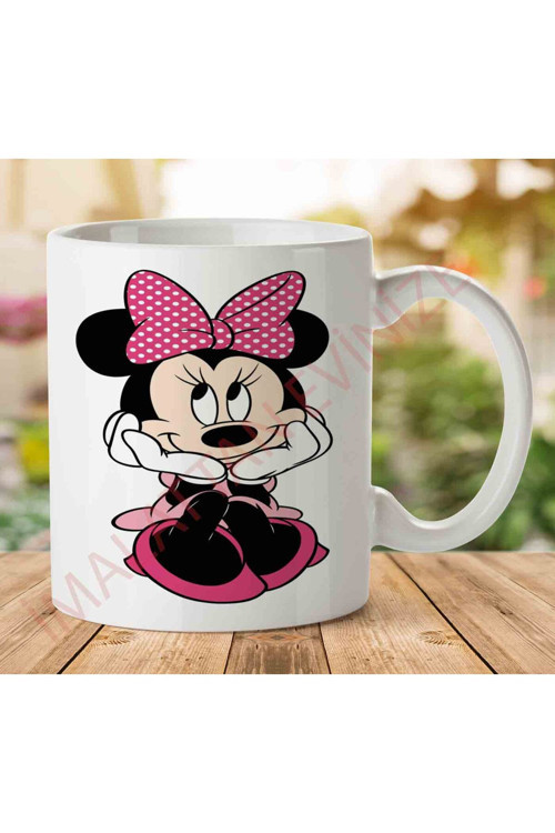 Art hedi̇ye Minnie-Mouse-PNG-Image İki Tarafı Baskılı Kupa Bardak.jpg
