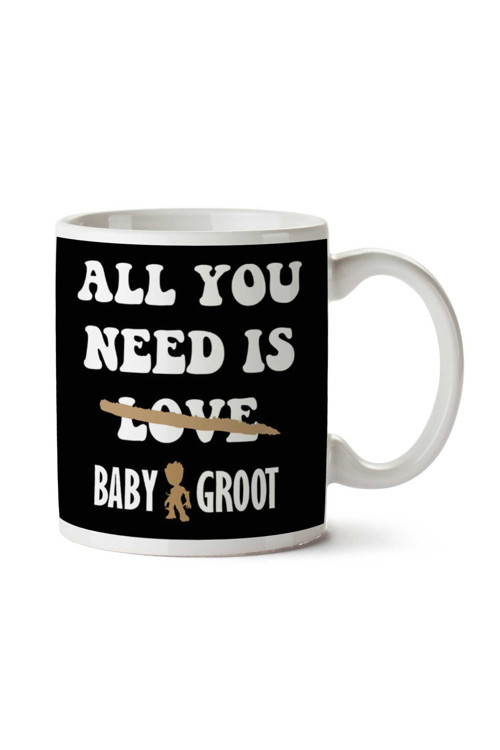 Art hedi̇ye Guardians Of The Galaxy All You Need Is Baby Groot İki Tarafı Baskılı Kupa Bardak