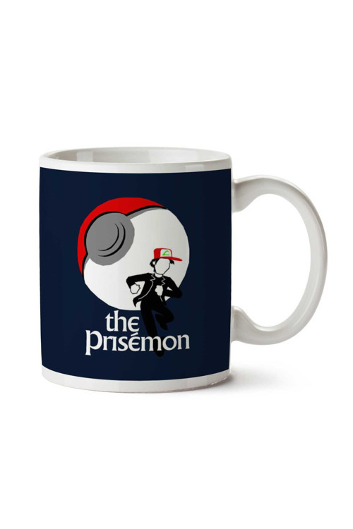 Art hedi̇ye The Prisemon Pokemon The Prisoner Mash Up İki Tarafı Baskılı Kupa Bardak