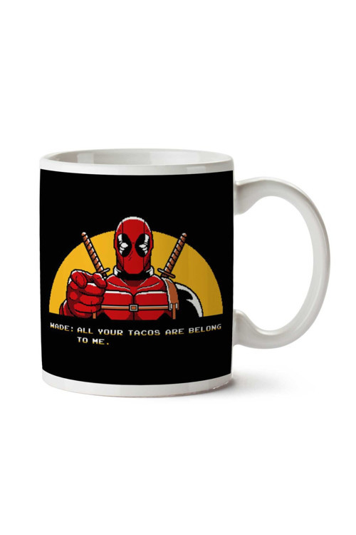 Art hedi̇ye Deadpool Zero Wing İki Tarafı Baskılı Kupa Bardak