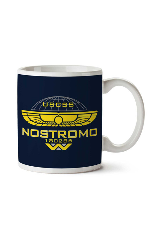 Art hedi̇ye Nostromo Weyland Logo Alien İki Tarafı Baskılı Kupa Bardak