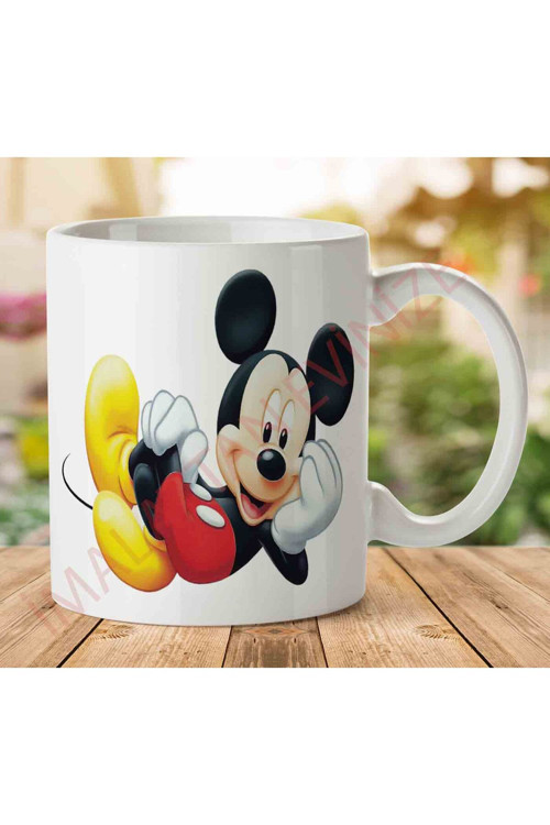 Art hedi̇ye Smiling-Mickey-Mouse-PNG İki Tarafı Baskılı Kupa Bardak.jpg