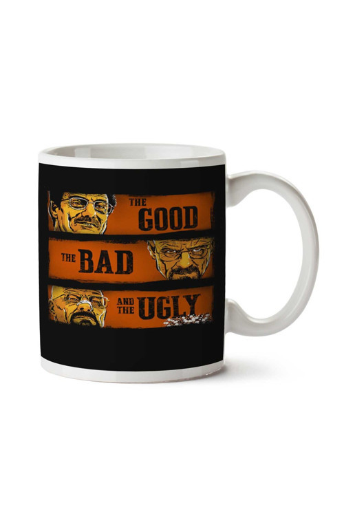 Art hedi̇ye Good, Breaking Bad and the Ugly İki Tarafı Baskılı Kupa Bardak