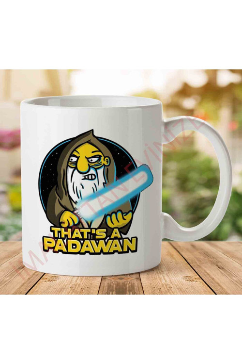 Art hedi̇ye 1-2168 Thats A Padawan Jasper Beardly The Simpsons Star Wars İki Tarafı Baskılı Kupa Bardak.jpg