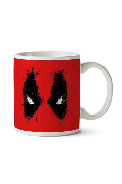 Art hedi̇ye Deadpool Splattered Merc İki Tarafı Baskılı Kupa Bardak