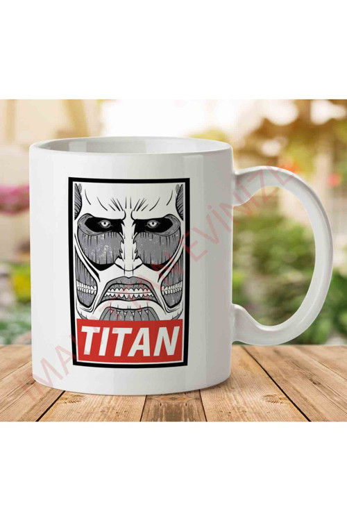 Art hedi̇ye 1-1629 Obey Attack On Titan İki Tarafı Baskılı Kupa Bardak.jpg