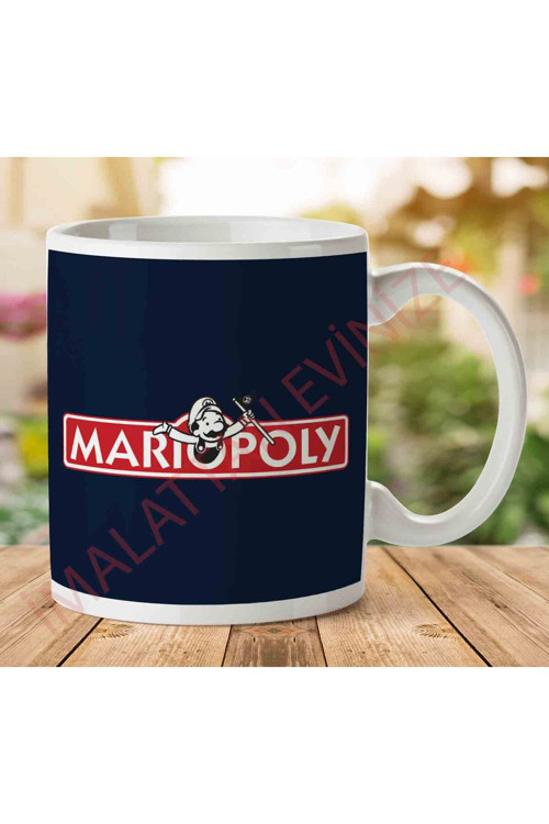 Art hedi̇ye 1-2119 Super Mario Monopoly İki Tarafı Baskılı Kupa Bardak.jpg