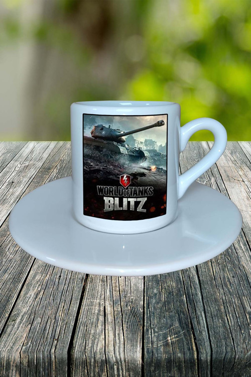 word of blitz Mobil Oyun Baskılı Türk Kahvesi Fincanı Tabaklı kişiye özel model 1