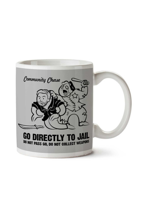 Art hedi̇ye Community Chase Zombie Monopoly İki Tarafı Baskılı Kupa Bardak