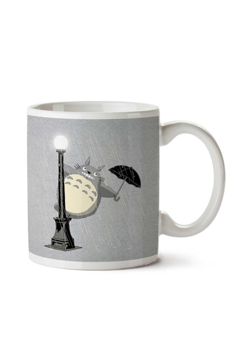 Art hedi̇ye My Neighbor Totoro Signin In The Rain İki Tarafı Baskılı Kupa Bardak