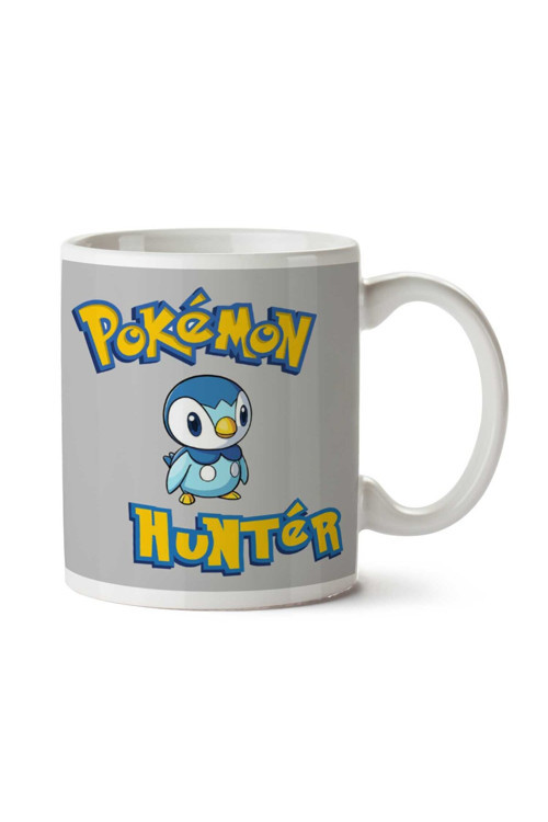 Art hedi̇ye Pokemon Hunter Piplup İki Tarafı Baskılı Kupa Bardak
