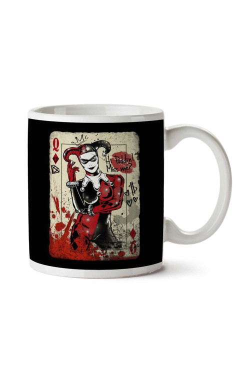 Art hedi̇ye Suicide Squad Harley Quinn Miss Me İki Tarafı Baskılı Kupa Bardak