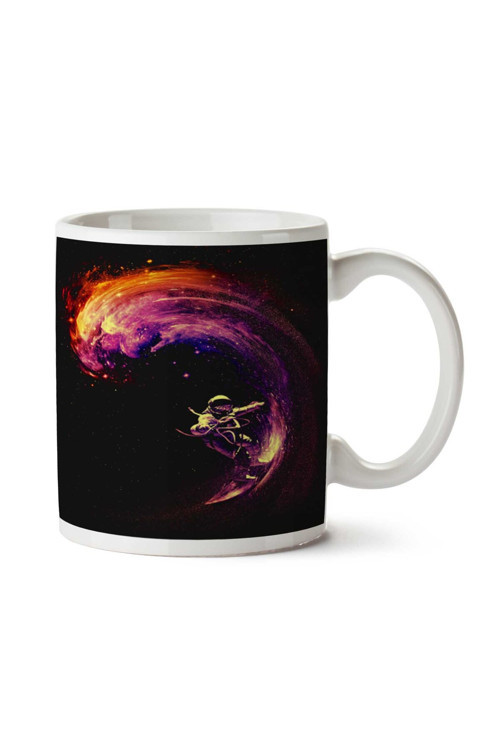 Art hedi̇ye Space Surfing İki Tarafı Baskılı Kupa Bardak