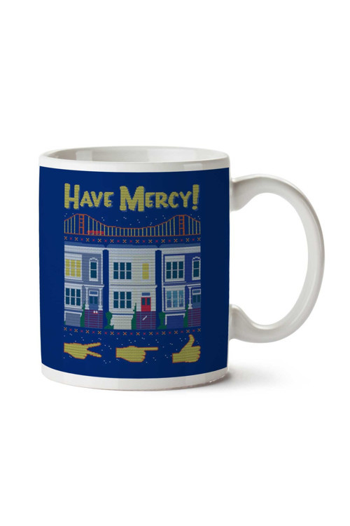 Art hedi̇ye Have Mercy Full House Christmas Knit İki Tarafı Baskılı Kupa Bardak