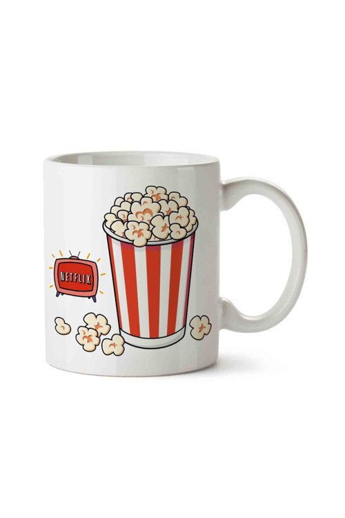 Art hedi̇ye Netflix Popcorn İki Tarafı Baskılı Kupa Bardak.jpg