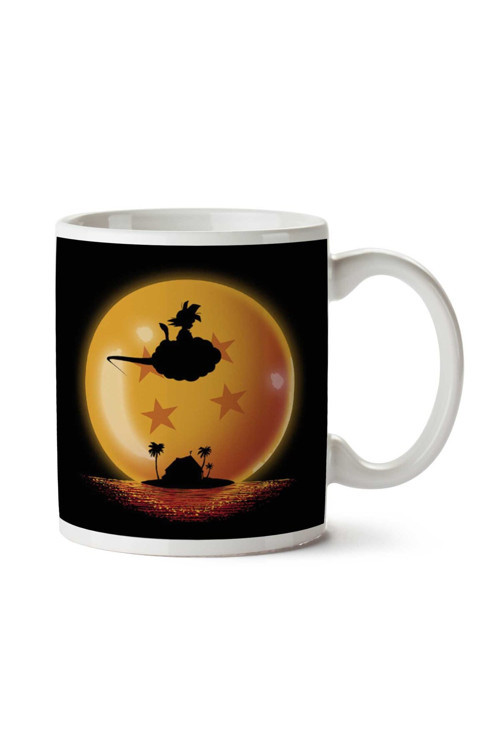 Art hedi̇ye Dragon Ball Goku On Sunset İki Tarafı Baskılı Kupa Bardak